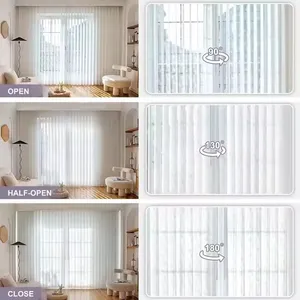 Luxury Persianas Y Cortinas Blackout Smart Motorised Motor Door Windows Vertical Sheer Blinds Shade thumbnail-1