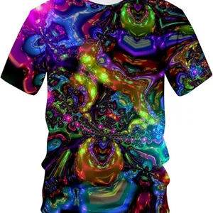 Novelty Mens Crew Neck Print Tee 3D Abstract Art Trippy T-Shirt thumbnail-1