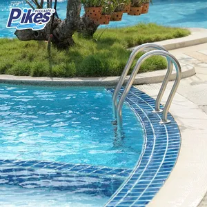 High Quality Anti-Slip Silver 5-Step Ladder for Swimming Pool Ladders With Flange Steps Underground Ground Pool Steps thumbnail-1