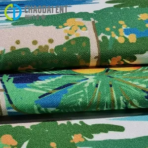 Twill Woven GRS Printed 100% OCEAN Recycled Polyester Peach Skin Velvet Fabric for Decorative Fabric Clothing Pillow Beach Pants thumbnail-2