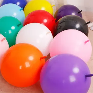 Wholesale 10inch Link Tail Latex Globo Qualatex Linking Balloon for Birthday Party Wedding Decoration Long Balloons thumbnail-6