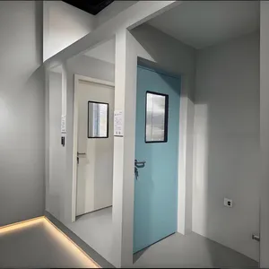 GMP Standard Cleanroom Swing Single Door Stainless Steel Hospital Doors Hermetic Medical Door thumbnail-4