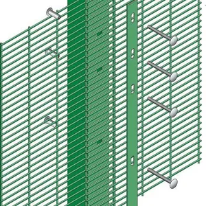 Dense Mesh Fence Panels Security Fence for Airport Railway Prison Clear View 358 Anti Climb Fence thumbnail-2