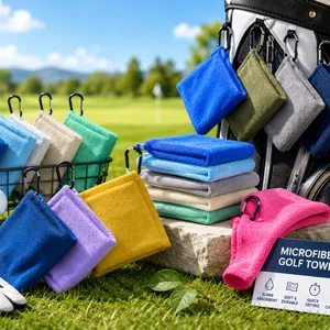 Microfiber Golf Towel With Carabiner Clip thumbnail-1