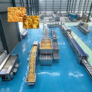 Fully Auto Continuous Fryer Frozen Potato Processing Line Kartoffelchips Pommes Frites Snackausrüstung EPC thumbnail-1