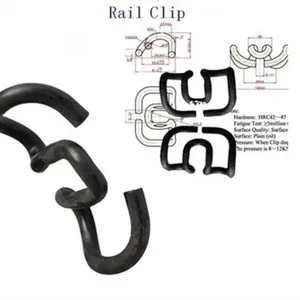 Spring Steel Rail Clip, Heat Treated, Hardness 40-45 HRC, for Railway Fastening thumbnail-1