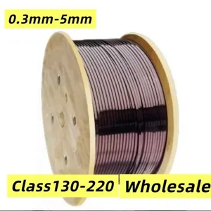 Copper Solid Conductor Shielded Single Flat Enameled Magnet Winding Wire IP67 600V IEC Temperature Electromotor WanZhou Brand thumbnail-2