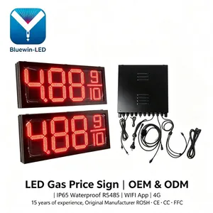7 Segment Large LED Wifi RF Remote RS485 8 Inch LED Gas Price Display Panel For Petrol Station thumbnail-5