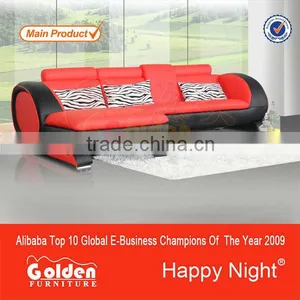 (EM-ls6015) New Style Unique Design Italian Sofa in Top Grain Leather thumbnail-1