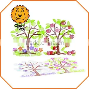 Wooden Rubber Stamp Apple Tree 7 Pcs for Kids thumbnail-5