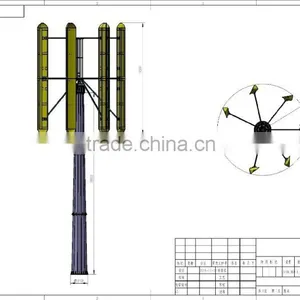 Vertical Axis Wind Turbine, Low Rpm Wind Power Generator, 60kw Wind Generator for Business thumbnail-1