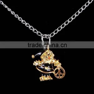 Zinc Alloy Christmas Stockings Snowman Bell Necklace thumbnail-5