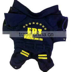 Blue Color Spring and Autumn Apparel USA FBI Printed Pet Fleece Dog Clothes thumbnail-4