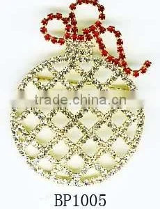 Rhinestone Bottle Brooch In Gold Color thumbnail-1