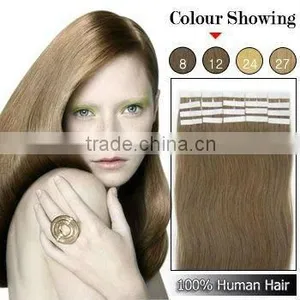 Top Quality Silky Straight Tape Remy Hair Extensioon/PU Weft thumbnail-1