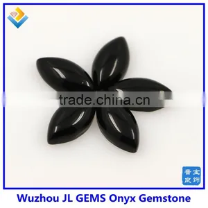 High Quality Natural Marquise Cabochon Cut Black Onyx Gemstone thumbnail-1