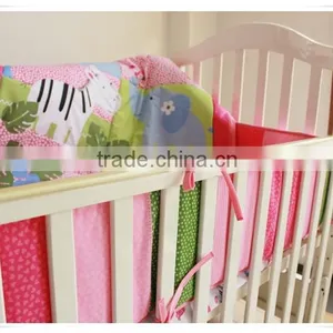 Pink Animals Baby Fitted Bed Skirt From Professional Manufacturer thumbnail-6