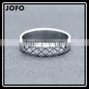 Stainless Steel 201/202 The Diamond Hollow Out Ring and Band thumbnail-1