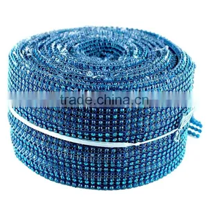 Cheap 24 Rows Crystal Strass Roll, Elasitc Stretch Trimming Rhinestone Roll thumbnail-6