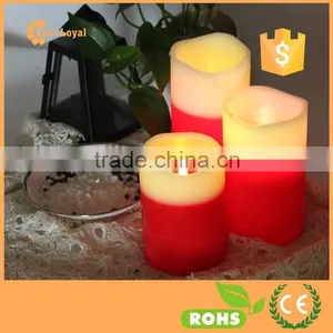 3Pcs Wireless Led Flameless Candles Lights Set Red Whiteled Flameless Candles Lights Set thumbnail-5