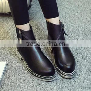 Hot Selling Boots Women Leather Winter White Boots for Women With Low Price XT-DA0759 thumbnail-1
