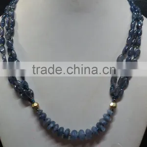 Iolite Faceted Stone Beads Fashion Jewelry Gemstone Necklace thumbnail-2