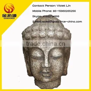Antique Stone Buddha Head thumbnail-1