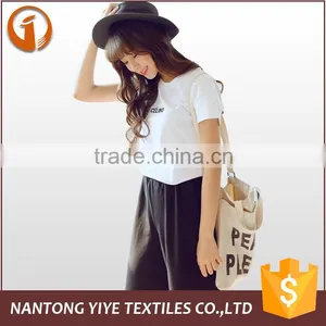 2016 High Quality White Short Sleeve Round Neck Rayon Women Plain T-shirts thumbnail-2