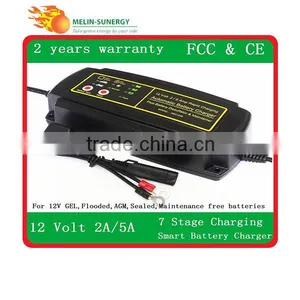 12V 2A/5A Smart Battery Charger 7 Stage for Motor Bike and Car thumbnail-3