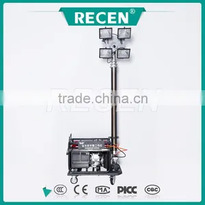 Automatic Rod 4*500w Iodine Tungsten Lamp Portable Generator Light Towers thumbnail-1