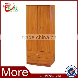 Simple Home Furniture 2 Doors 2 Drawers Wooden Wardrobe Closet thumbnail-1