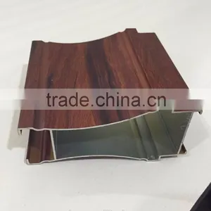 Wood Grain Color Selling Aluminum Profile for Windows Factory Price thumbnail-1