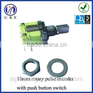 10mm Size Rotary Pulse Encoder With Push Button Switch thumbnail-1