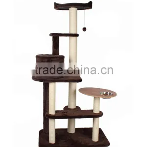 New Cat Tree With Feeding Bowl thumbnail-1