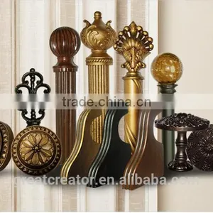 Great Creator High Quality 57mm (2-1/4") Diameter Round Reeded/Smooth Wooden Curtain Rods From China Manufacturer thumbnail-5