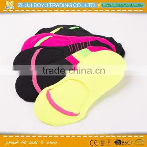BY-161013 Women Colorful Socks Invisible Sock With Non Slip Silicone thumbnail-2