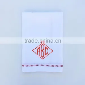 Hand Hemstitched Linen Napkin,snowflake Embroidered Napkin thumbnail-4