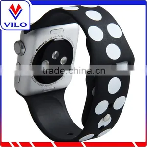 Customzied Pattern Silicone Wrist Strap Watch Band For Apple Watch Rubber Watch Strap thumbnail-4