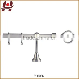 F119335 Metal Iron Aluminium Stainless Steel Brass Plain Twisted Adjustable Extensible Telescopic Single Double Curtain Rod thumbnail-1