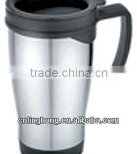 High Quality Double Wall Plastic Stainless Steel Thermos Mug thumbnail-1