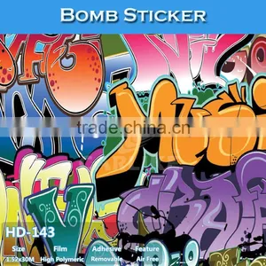 HD-138 High Definition Printing Bomb Vinyl Car Stickers 3D Car Film thumbnail-4