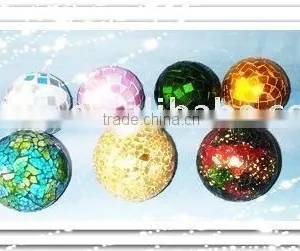 Glass Mosaic Vase,glass Mosaic Candle Holder ,glass Hurricane Craft thumbnail-1