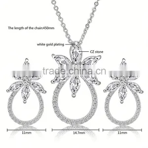 Wholesale Silver Cubic Zirconia Jewelry Set thumbnail-6
