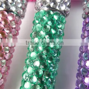 Wholesale Newest Corlorful Mini Crystal Bling Metal Ball Pen Made In China thumbnail-3