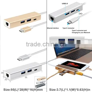 Type-C USB HUB With PD Power/ USB-C Ethernet OTG HUB thumbnail-1