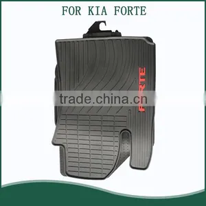 Custom Fit All-Weather Car Floor Mat for Kia Forte Models Select - Rubber (Black) thumbnail-1
