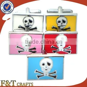 Hot Selling Various Cool Skull Custom Logo Metal Cufflink thumbnail-1