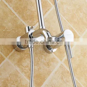 Brass Hard Tube Shower Mixer Set/bathroom Wall Mounted Shower Faucet thumbnail-3