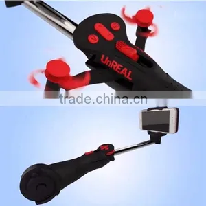 New Premium LED Light Unreal Automated Extension Bluetooth Selfie Stick With Fan thumbnail-1
