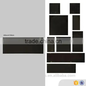 Brick Effect Pure Black Tile,10x20 Kitchen Glazed Indoor Tile, Glossy Bathroom Wall Tiles thumbnail-1